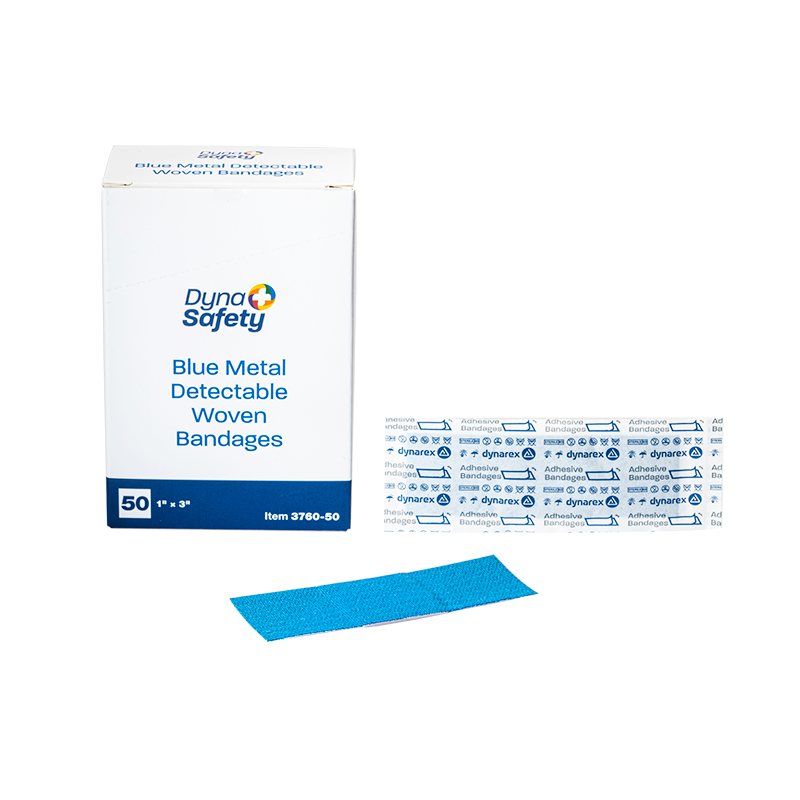blue metal detectable woven bandage 6