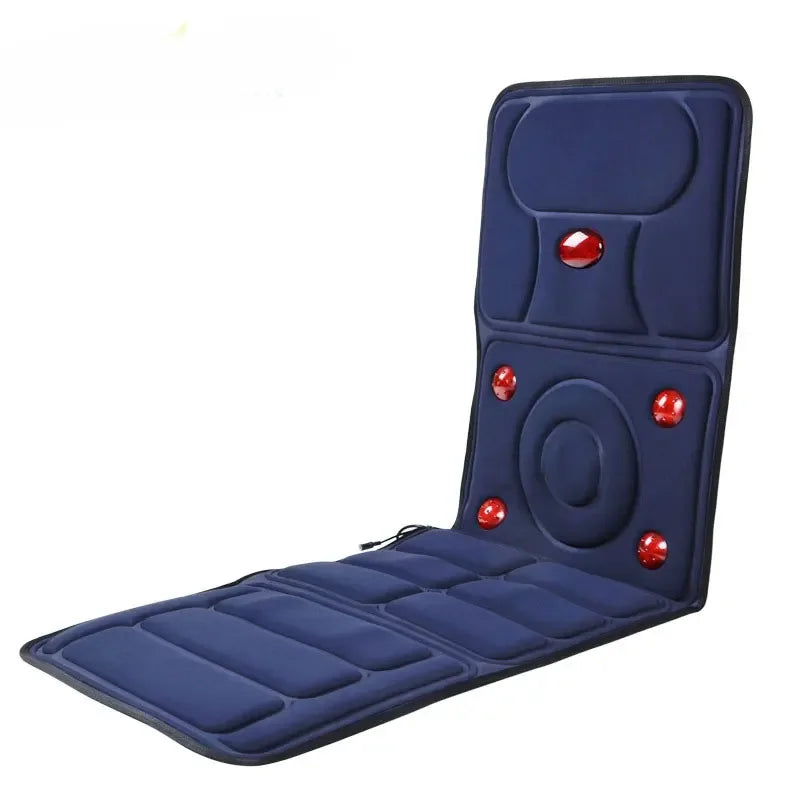 Vibration Heating Massage Cushion Cervical Neck Massage Acupressure Cushion Far Infrared Mattress Massage Mat 110-240V