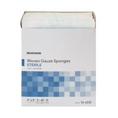 Gauze Sponge McKesson 3 X 3 Inch 12-Ply Sterile 2 per Pack,  Packaging Type- Case
