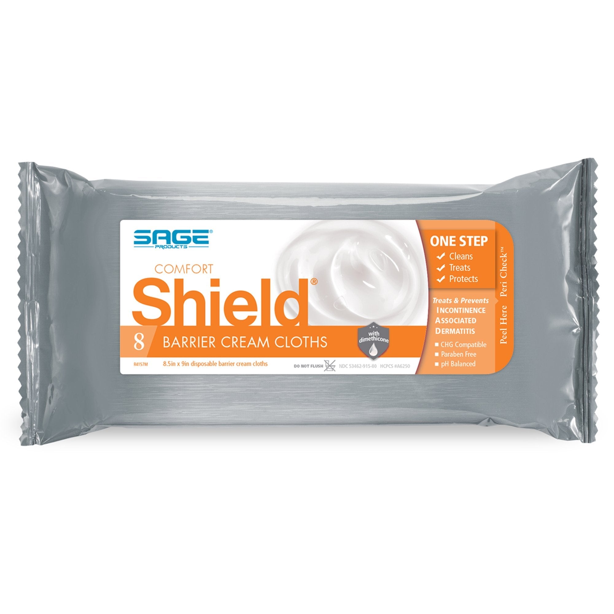 Incontinence Care Wipe Comfort Shield Soft Pack Unscented 8 Count, Packaging Type- Case