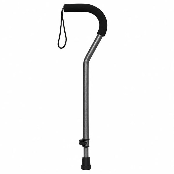 Cane  W/ Tab-loc Silencer Offset Handle  Silver
