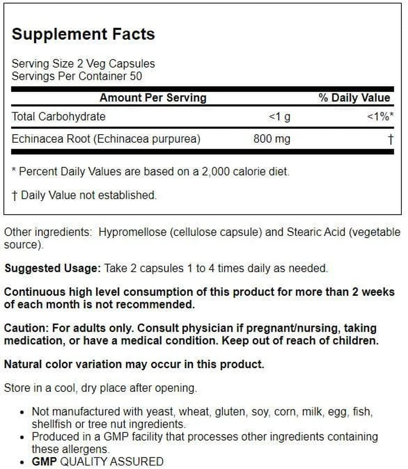 Echinacea 400 Mg 100 Veg Caps