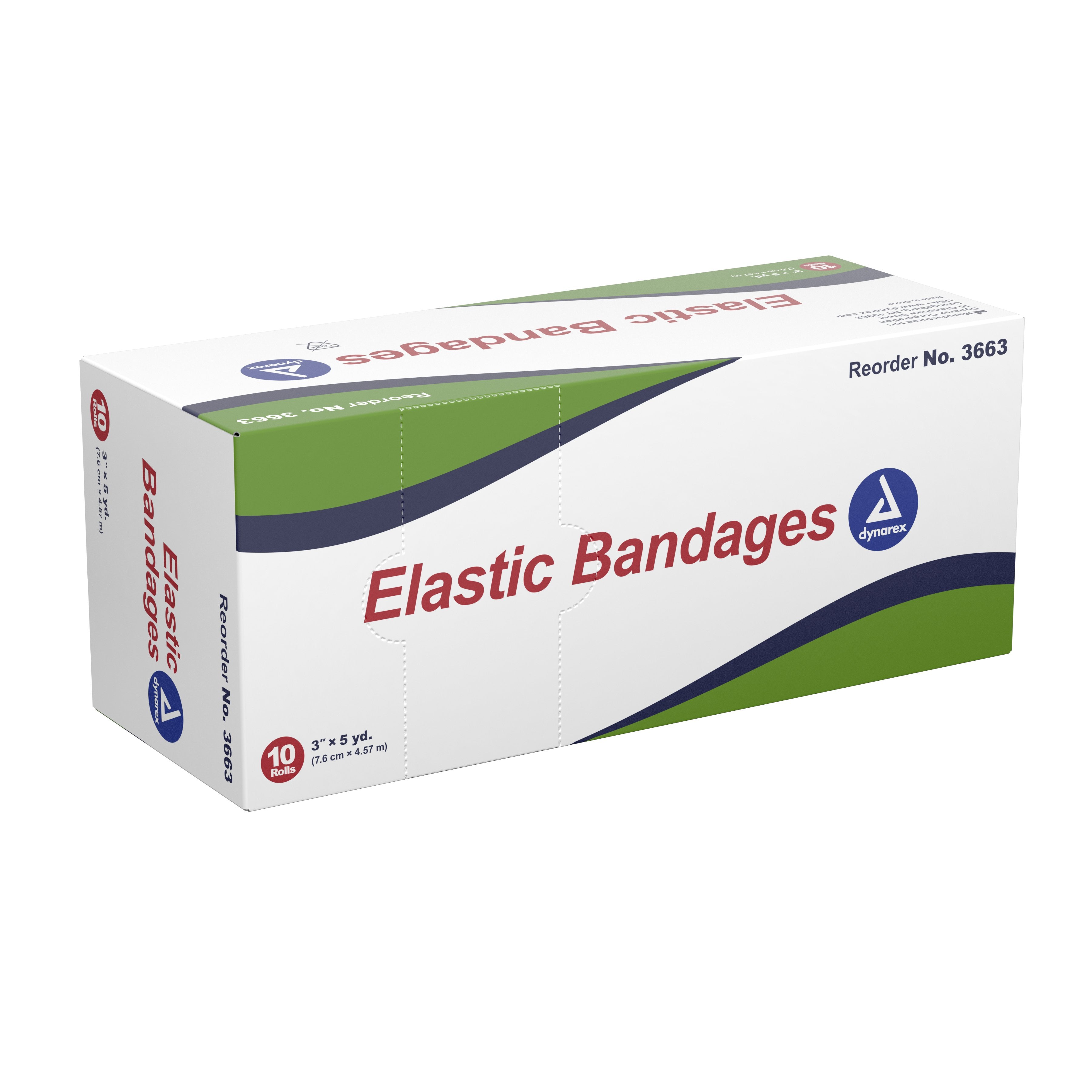 Elastic Bandage Dynarex 3 Inch X 4-1/2 Yard Clip Detached Closure Tan NonSterile Standard Compression