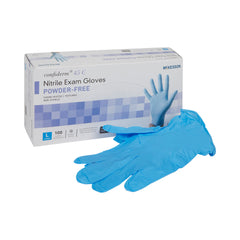 Exam Glove McKesson Confiderm 4.5C Large NonSterile Nitrile Standard Cuff Length Textured Fingertips Blue Chemo Tested | 10Box/Case Default Title