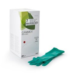 Surgical Glove GAMMEX Non-Latex Size 7 Sterile Polyisoprene Standard Cuff Length Micro-Textured Green Chemo Tested Box