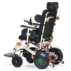 Electric wheelchair wheel and suspension detail