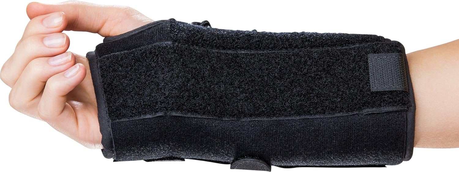 Wrist Brace ProCare Quick-Fit Wrist II Preformed Aluminum / Foam / Nylon Right Hand Black One Size Fits Most, Packaging Type- Each