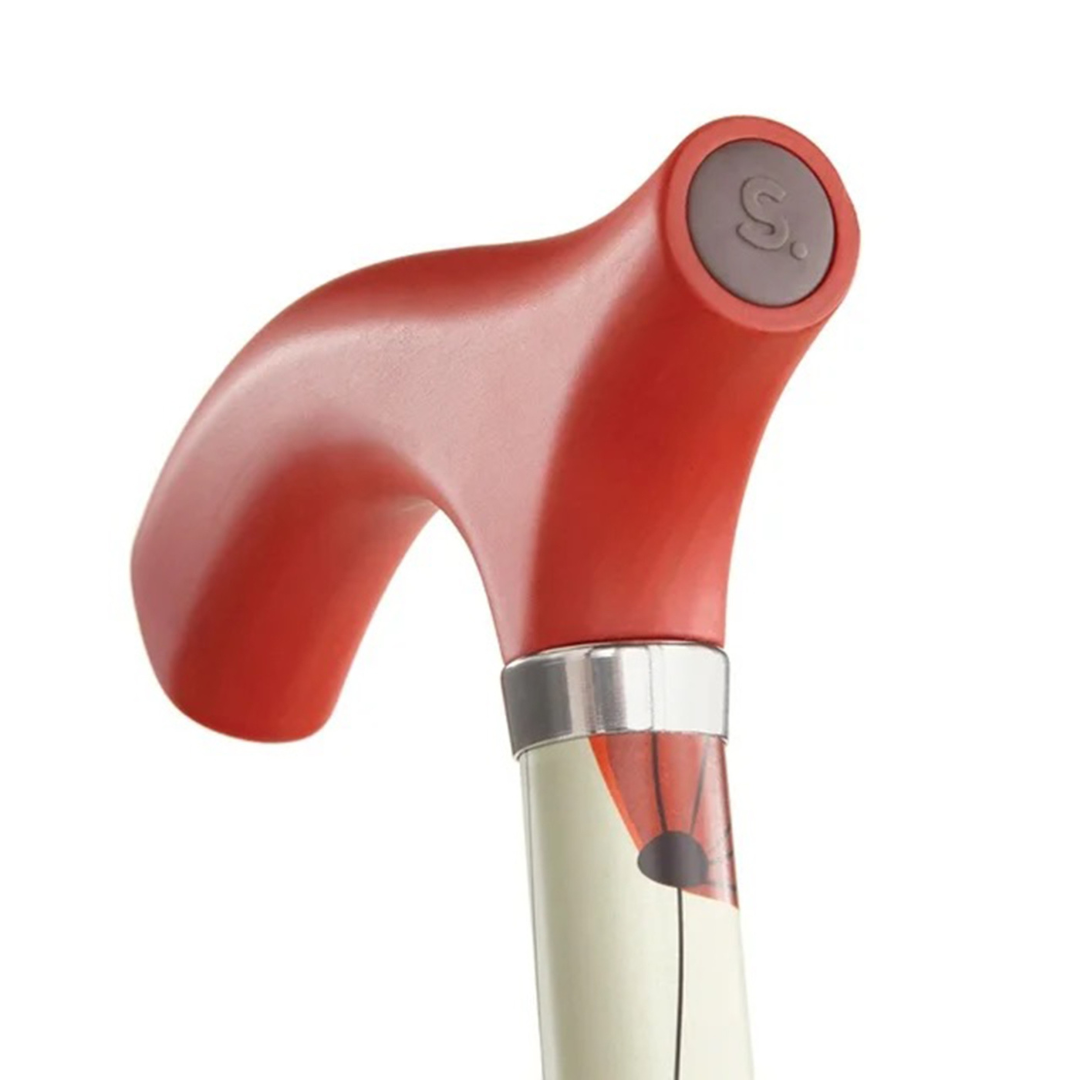 Bastón plegable Switch Sticks® de aluminio de 32 a 37 pulgadas de altura con estampado de amapolas 