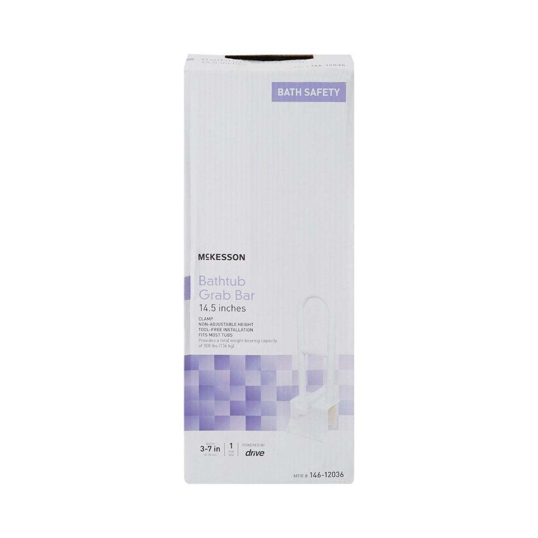 Bathtub Grab Bar McKesson White Steel, Packaging Type- Case