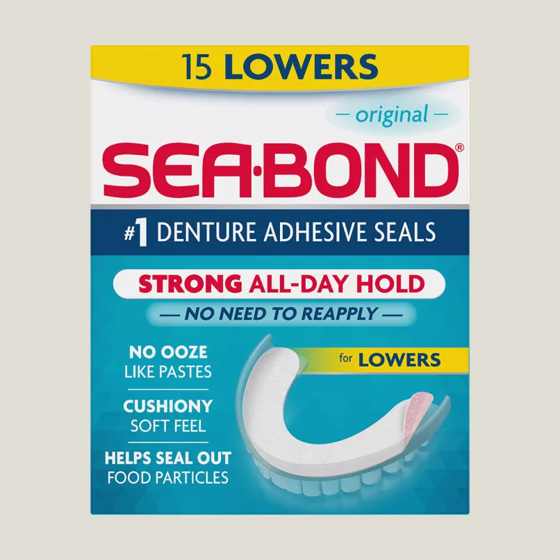 Denture Adhesive Sea•Bond Wafer 15 per Box,Packaging Type- Each
