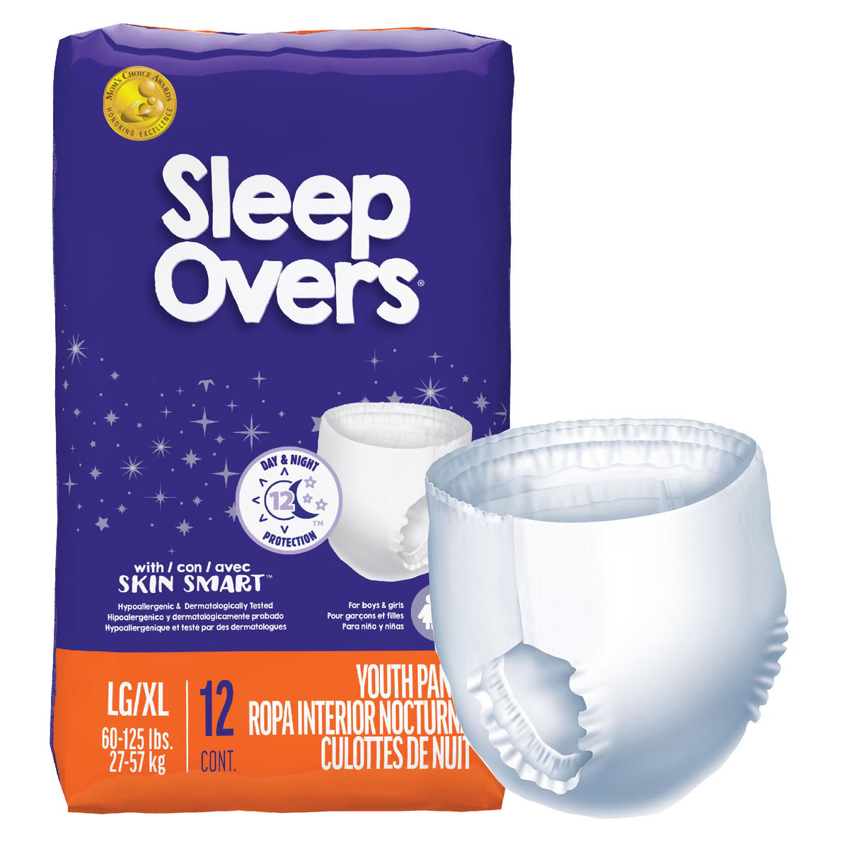 Unisex Youth Absorbent Underwear Cuties Sleep Overs Pull On with Tear Away Seams Large / X-Large Disposable Heavy Absorbency, Packaging Type- Case Default Title