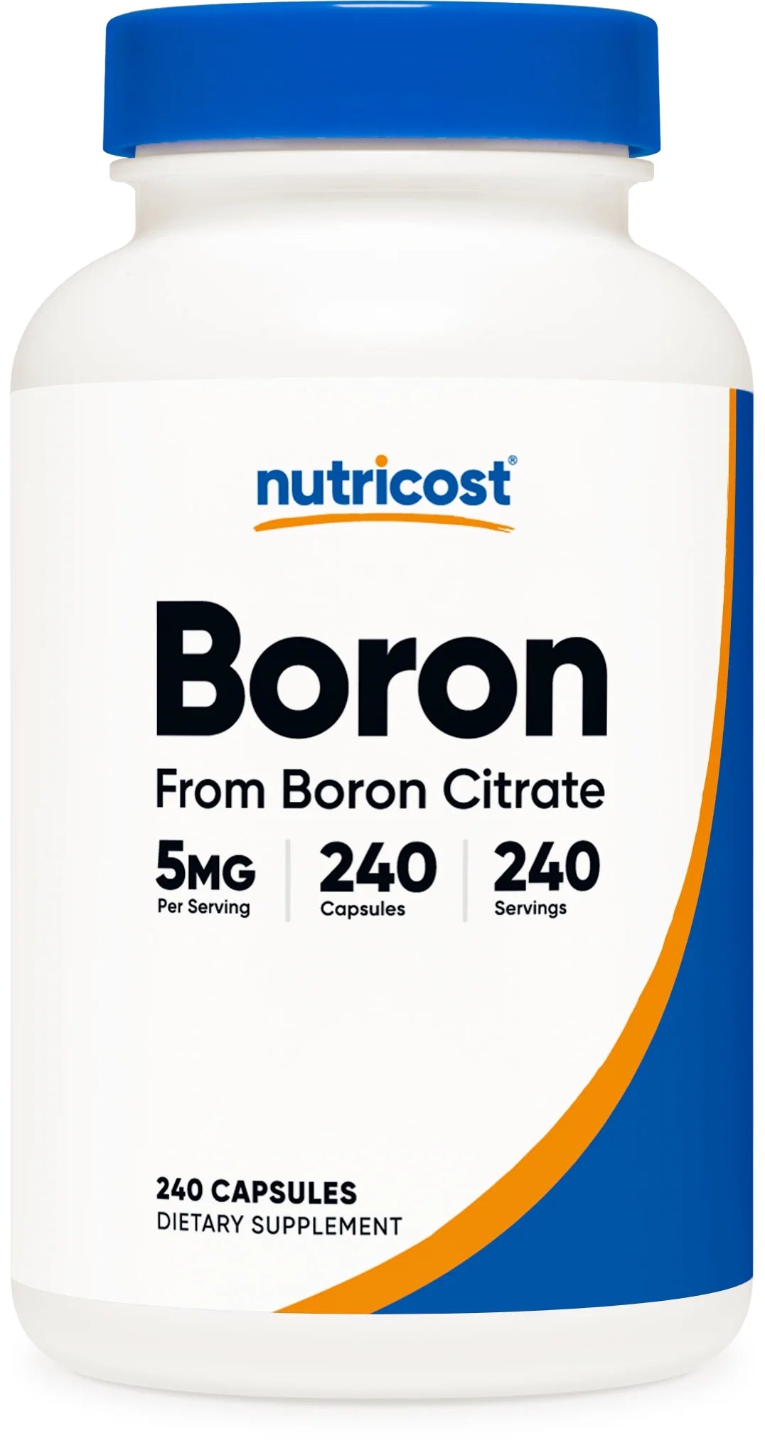 Boron Capsules 5Mg per Serving (240 Vegetarian Capsules) - Non-Gmo Supplement