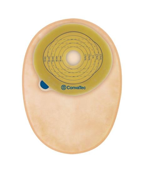 Ostomy Pouch Esteem+ One-Piece System 8 Inch Length Pre-Cut 1 Inch Stoma Closed End