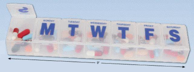 Pill Organizer 2X-Large 7 Day 1 Dose