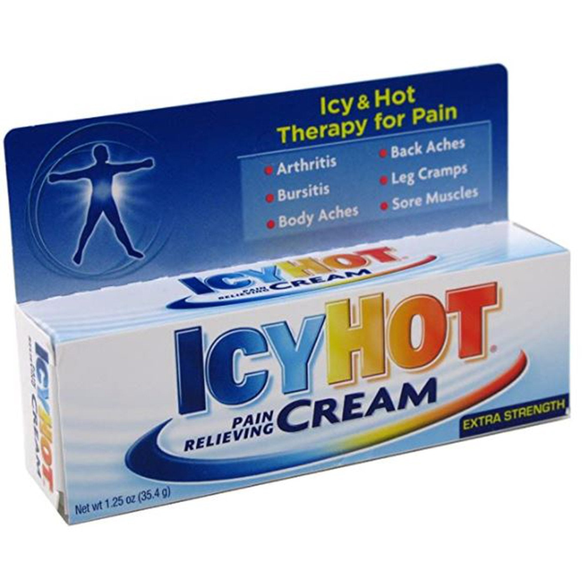 Topical Pain Relief Icy Hot 10% - 30% Strength Menthol / Methyl Salicylate Cream 1.25 oz.