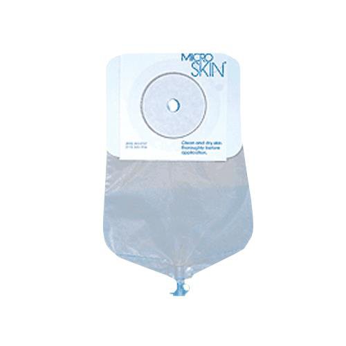 Urostomy Pouch MicroSkin One-Piece System 9 Inch Length Flat, Trim to Fit Up to 1-3/4 Inch Stoma Drainable