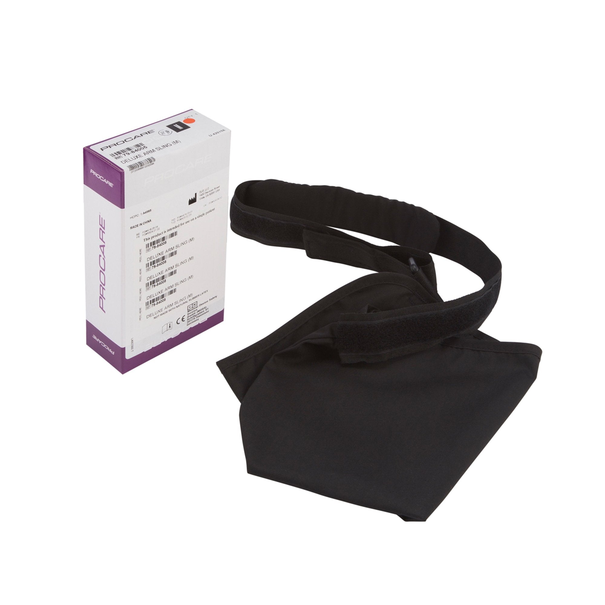 Arm Sling with Shoulder Pad Procare Deluxe D-Ring / Hook and Loop Strap Closure Medium