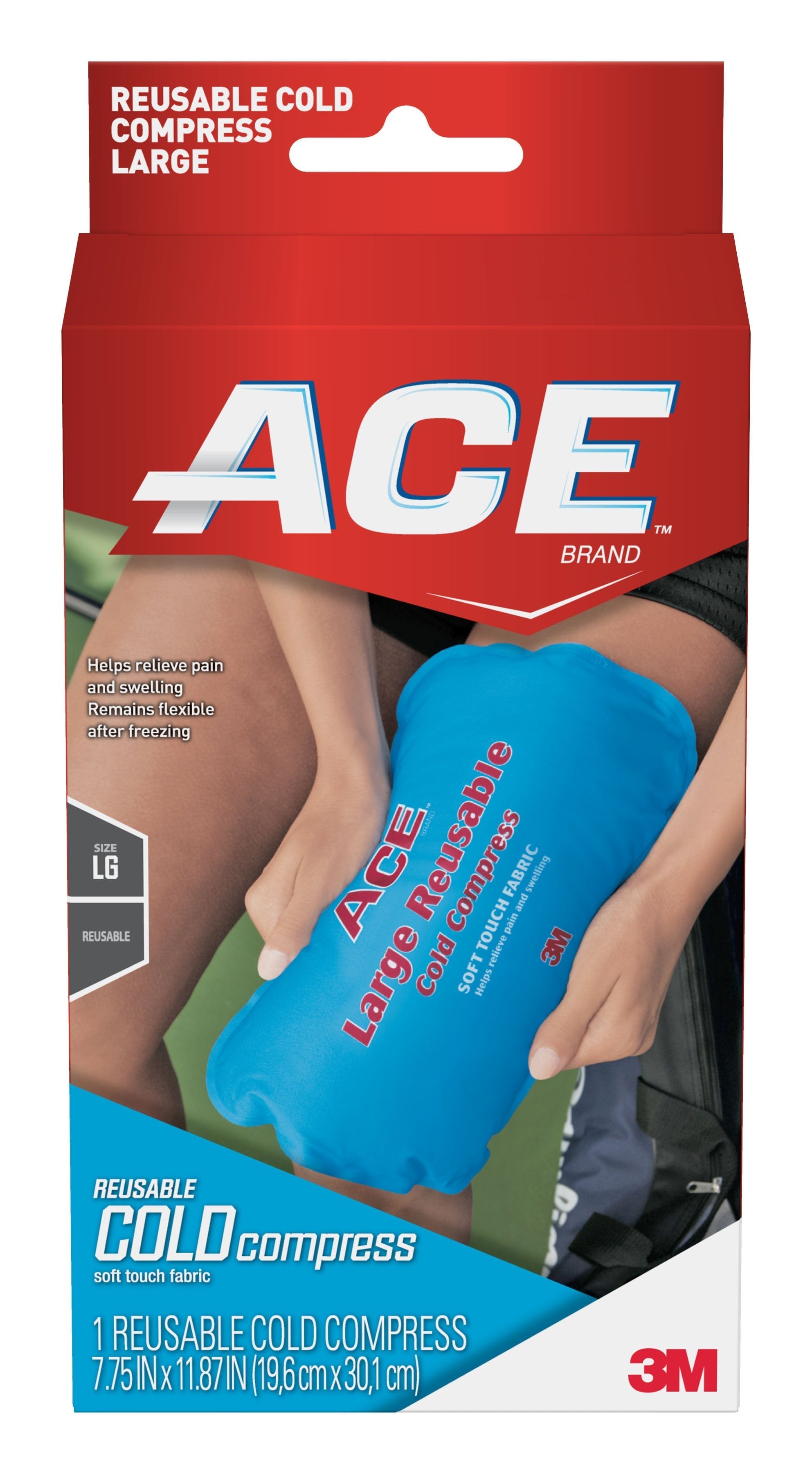 Cold Pack 3M ACE General Purpose Large 7 3/4 X 11 87/100 Inch Nylon / Polyester / Gel Reusable