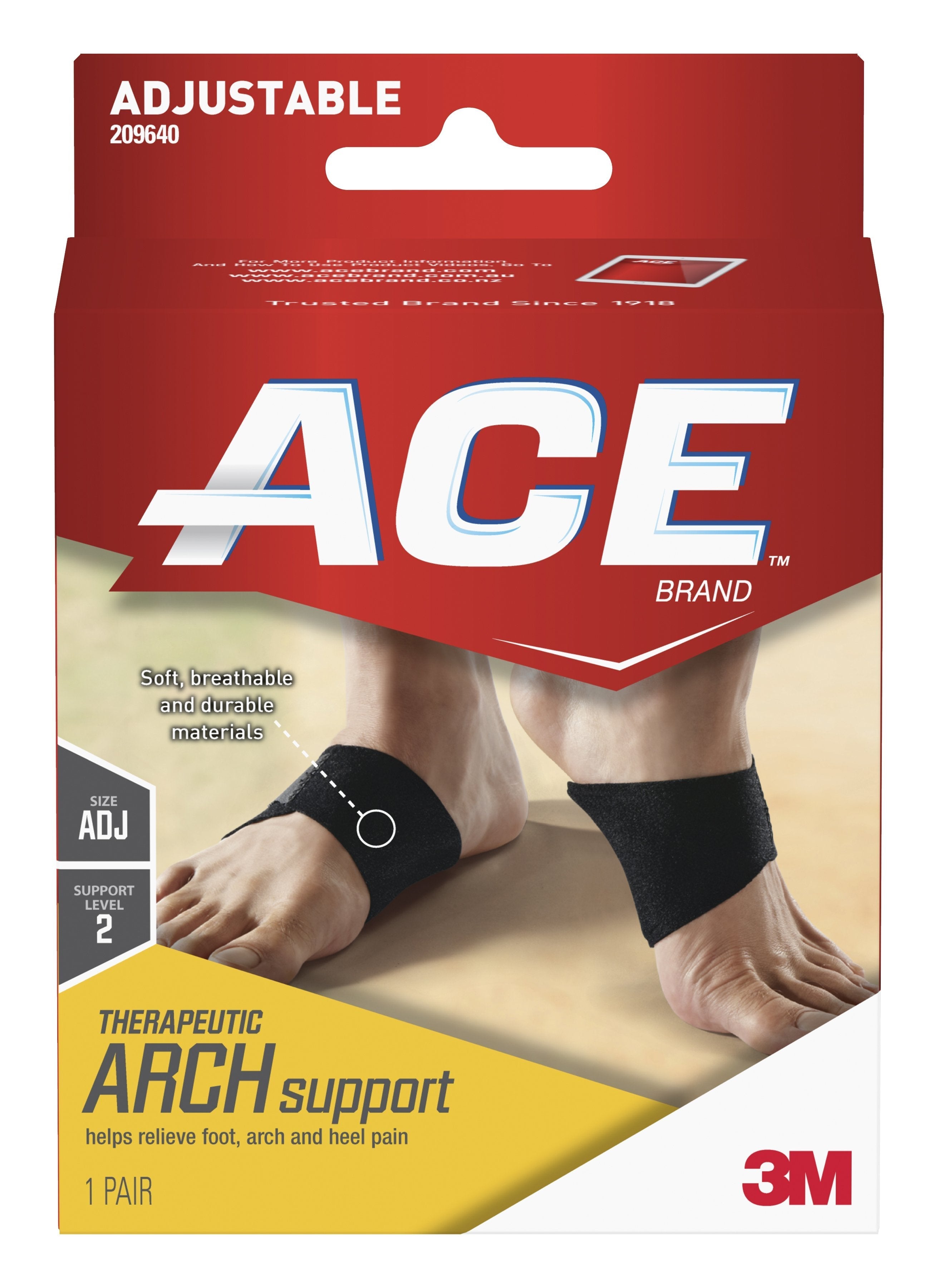 Arch Support 3M Ace Therapeutic Foot Relief Black