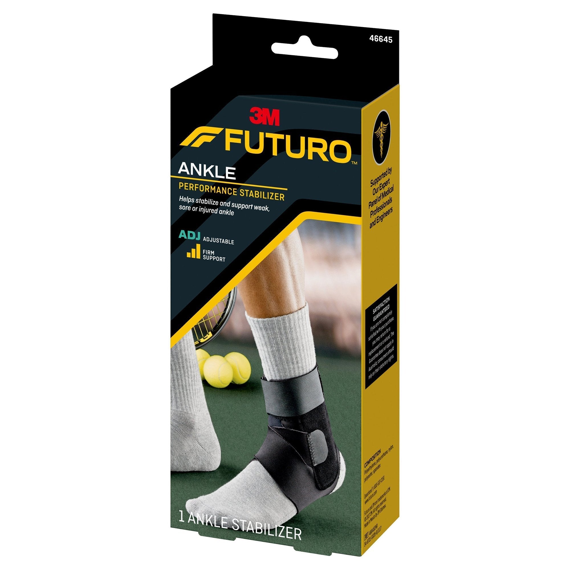 Ankle Stabilizer 3M Futuro Sport Deluxe One Size Fits Most D Ring / Hook and Loop Strap Closure Foot