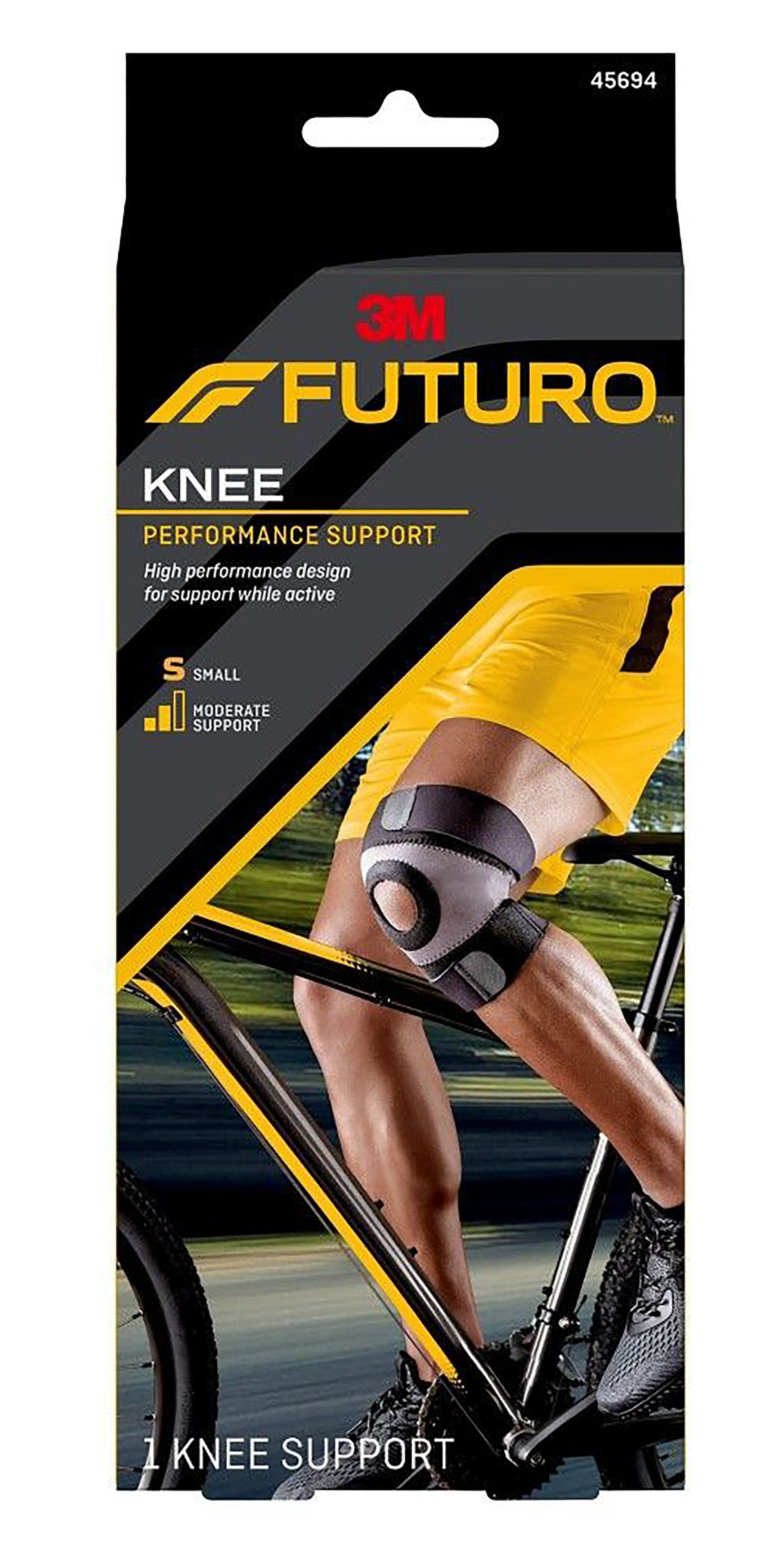 Knee Brace 3M Futuro Sport Moisture Control Small Pull On / Hook and Loop Strap Closure 13 to 15 Inch Knee Circumference Left or Right Knee