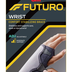 Wrist Brace Futuro Comfort Fabric / Metal Left or Right Hand Black / Gray One Size Fits Most