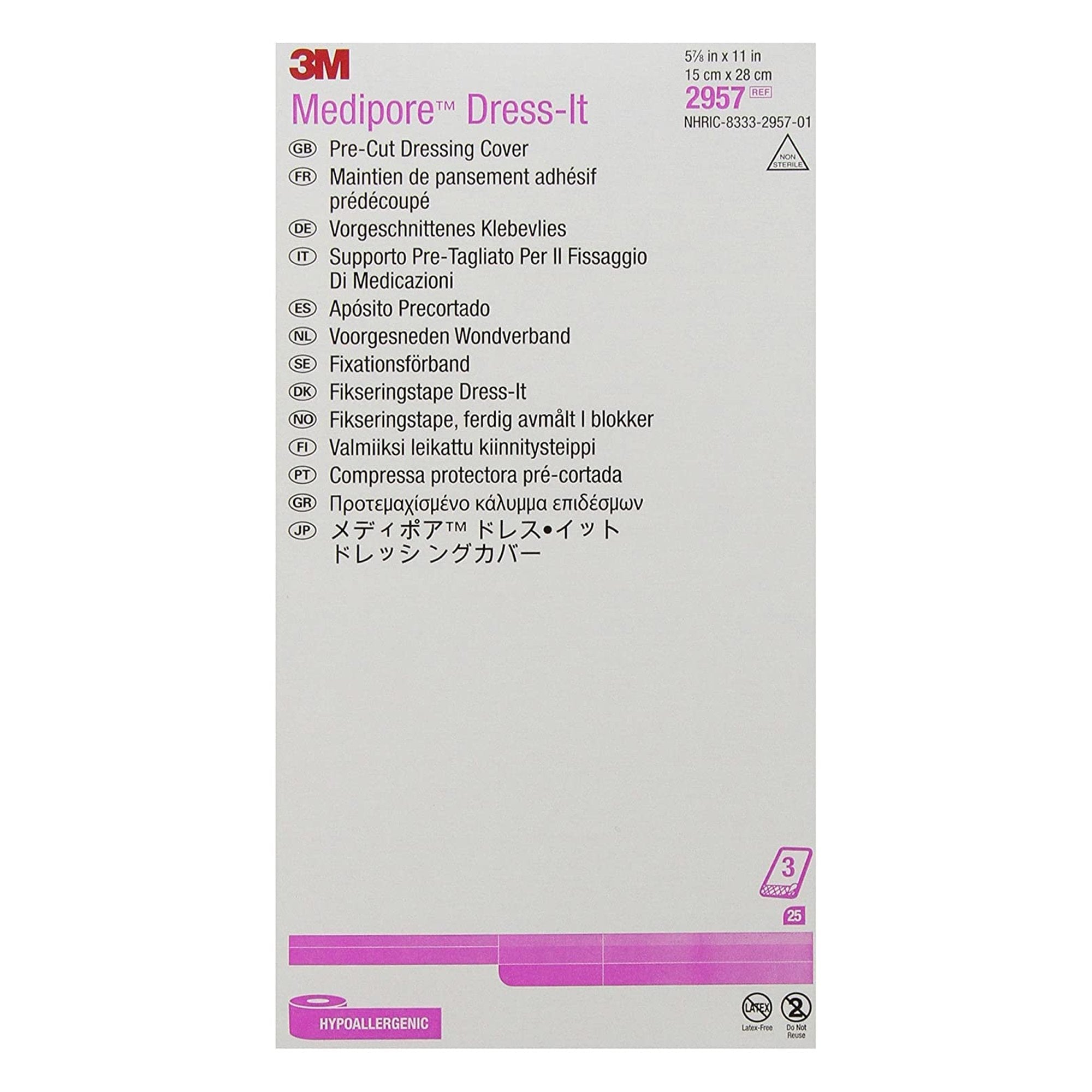 3m medipore dress it dressing retention tape with liner 5 7 8 x 11 inch 3m medipore dress it dressing retention tape with liner mk209701bx
