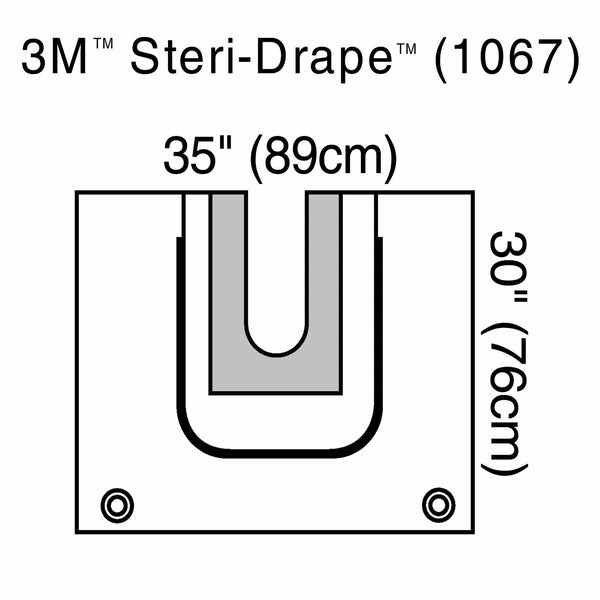 Orthopedic Drape 3M Steri Drape U Pouch 35 W X 30 L Inch Sterile
