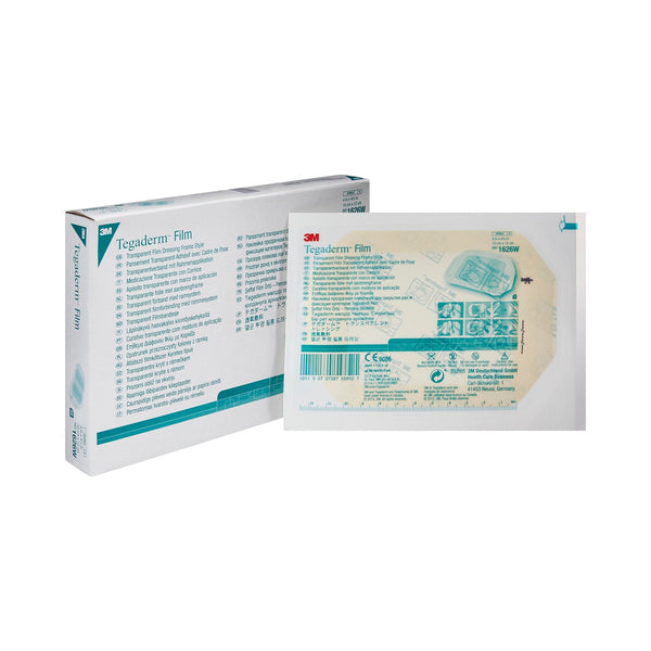 Transparent Film Dressing 3M Tegaderm 4 X 4 3/4 Inch Frame Style Delivery Rectangle Sterile