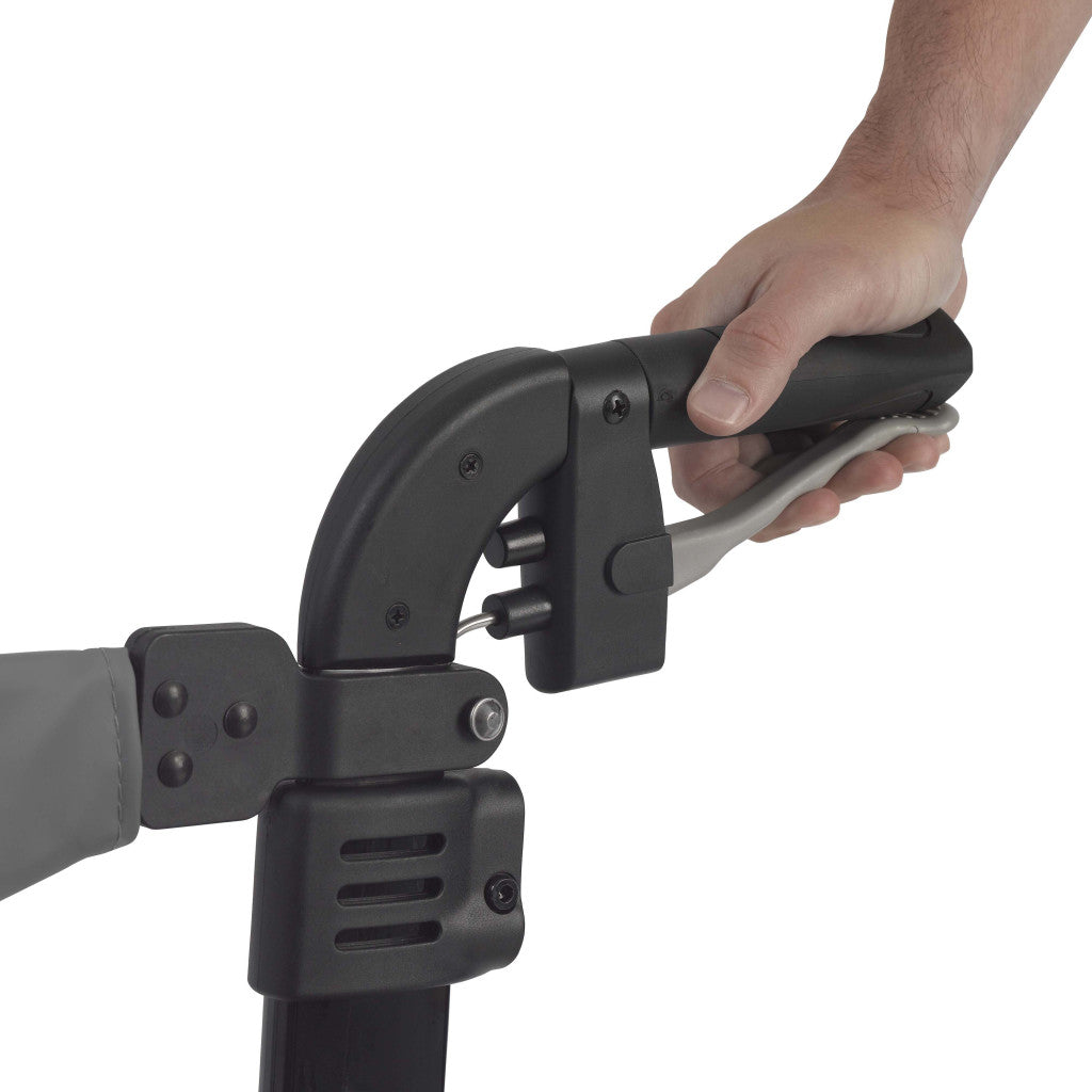 4 wheel rollator drive nitro black adjustable height folding aluminum