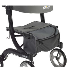 Drive Medical Nitro Rollator –  4-Wheel Walker with Seat & Storage Pouch (300 lb Capacity)