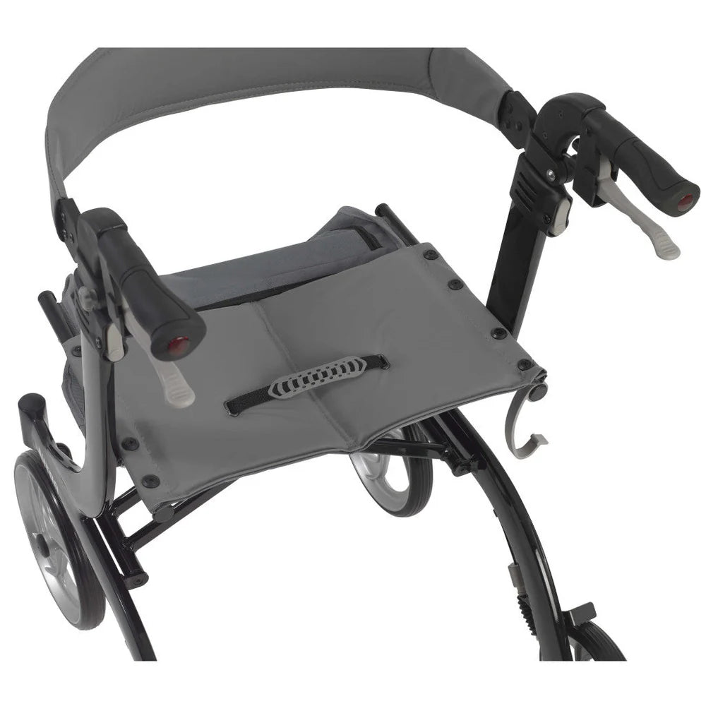 Drive Medical Nitro Rollator –  4-Wheel Walker with Seat & Storage Pouch (300 lb Capacity)