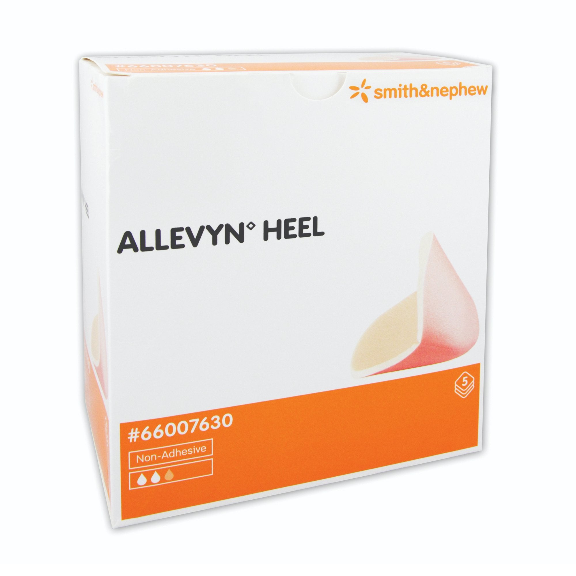 Foam Dressing Allevyn Heel 4-1/2 X 5-1/2 Inch Without Border Film Backing Nonadhesive Heel Sterile,Packaging Type- Box