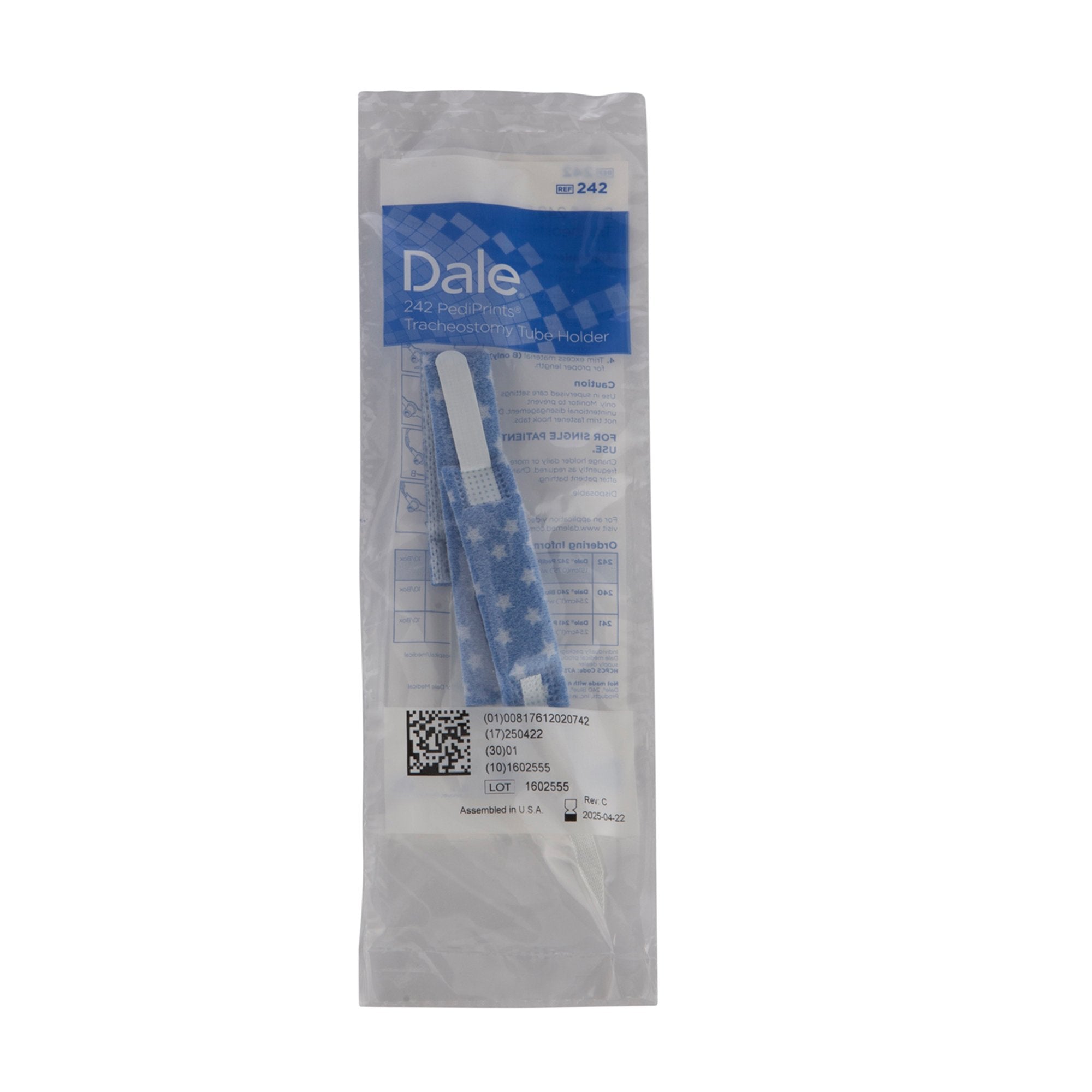 Tracheostomy Tube Holder PediPrints 3/4 X 9 Inch Neonate,Packaging Type- Each
