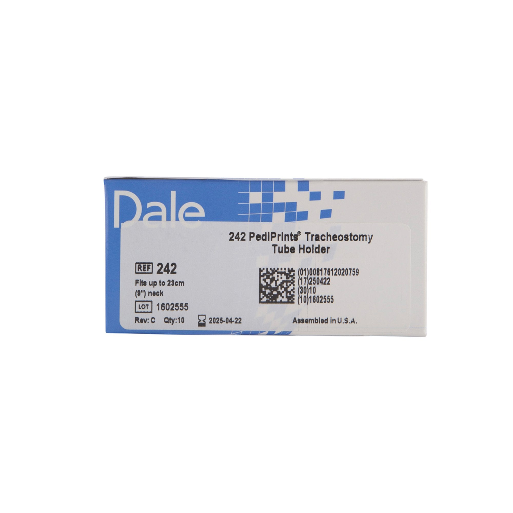 Tracheostomy Tube Holder PediPrints 9 X 3/4 Inch Neonate, Packaging Type- Box
