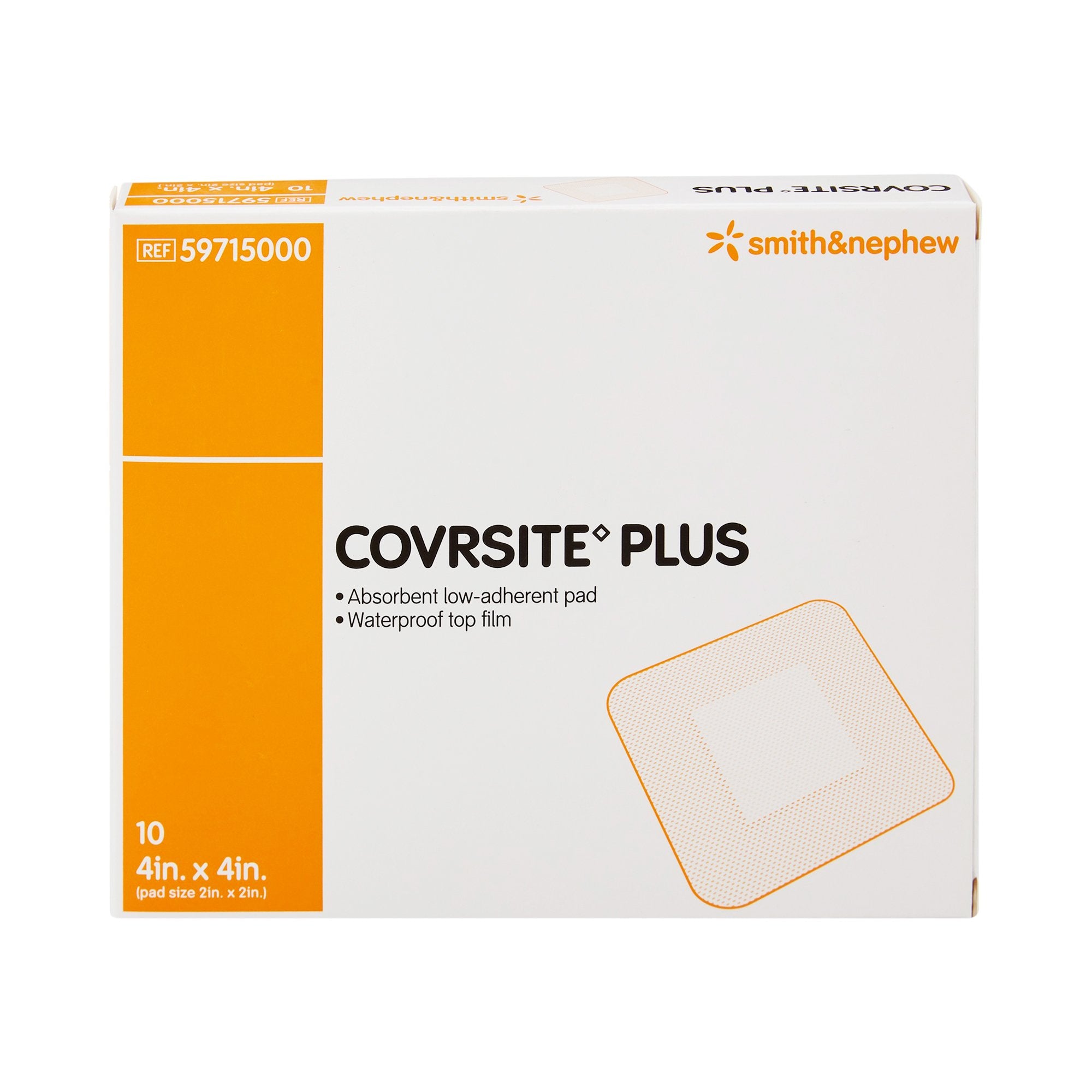 Composite Dressing COVRSITE Plus 4 X 4 Inch Square NonSterile Film Backing,Packaging Type- Box