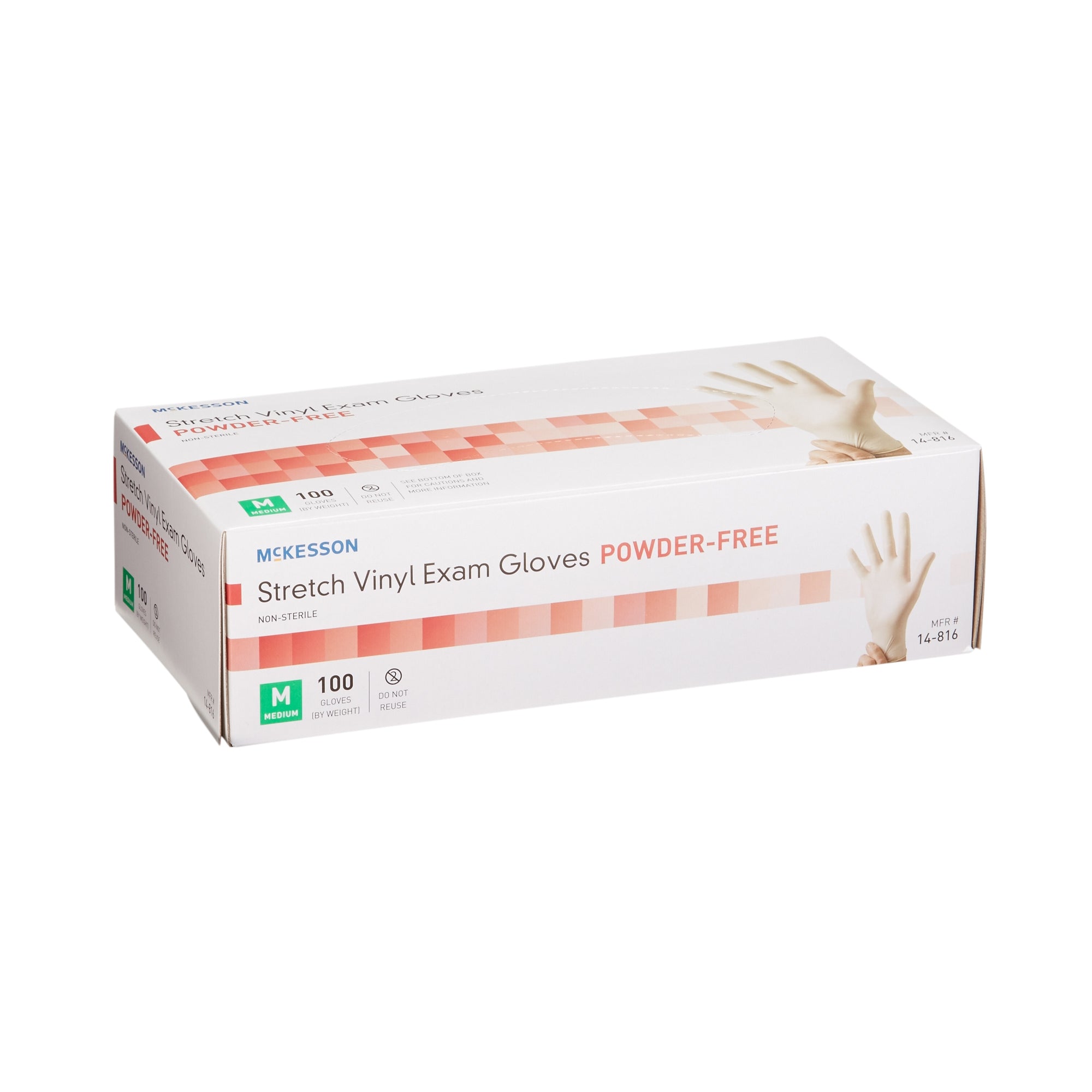 Exam Glove McKesson Medium NonSterile Stretch Vinyl Standard Cuff Length Smooth Ivory Not Rated | 10Box/Case