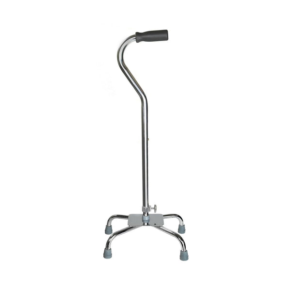 Large Base Quad Cane McKesson Steel 29 to 37-1/2 Inch Height Chrome Large | 29 to 37-1/2 Inch · Case of 4