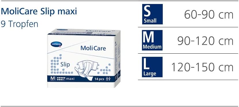 Unisex Adult Incontinence Brief MoliCare Slip Maxi Large Disposable Heavy Absorbency, Packaging Type- Case