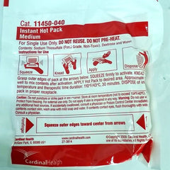 Instant Hot Pack Cardinal Health General Purpose Medium Plastic / Sodium Thiosulfate Disposable, Packaging Type- Case