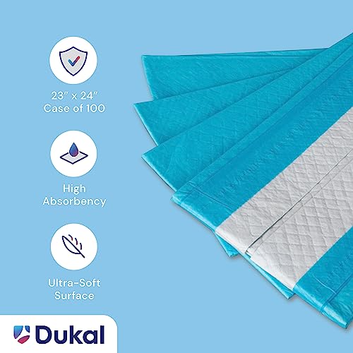 Disposable Underpad DUKAL 23 X 24 Inch Cellulose Light Absorbency, Packaging Type- Box