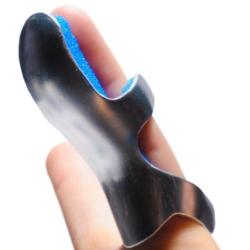Finger Splint ProCare Adult Large Bendable Prong Closure Left or Right Hand Blue / Silver,Packaging Type- Each