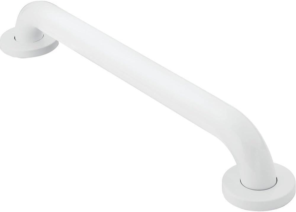 Moen Grab Bar  18  Securemount White  Concealed Screws
