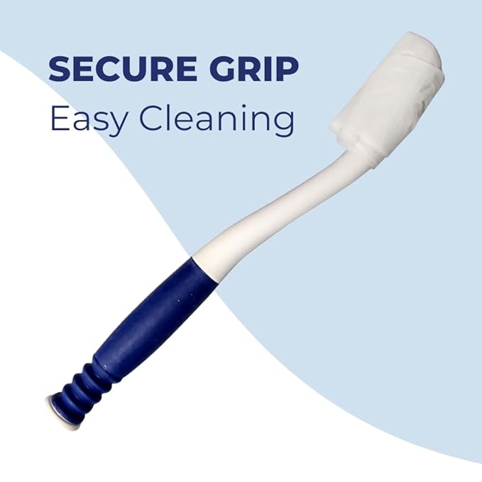 The Wiping Wand-long Reach Hygienic Cleaning Aid-blue Jay