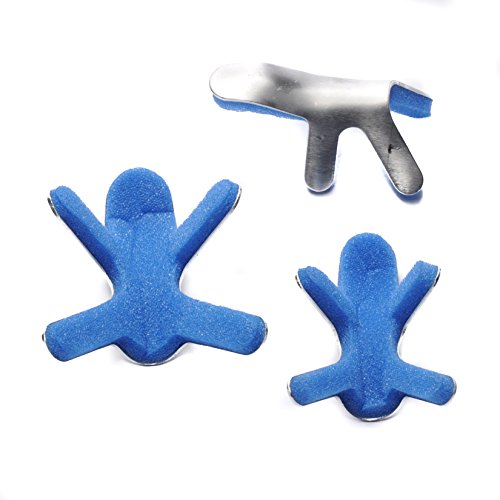 Finger Splint ProCare Adult Large Bendable Prong Closure Left or Right Hand Blue / Silver,Packaging Type- Each