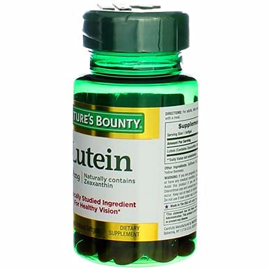 Suplemento vitamínico para los ojos Nature's Bounty Luteína 20 mg Cápsulas blandas 40 por botella, Tipo de embalaje: Cada una