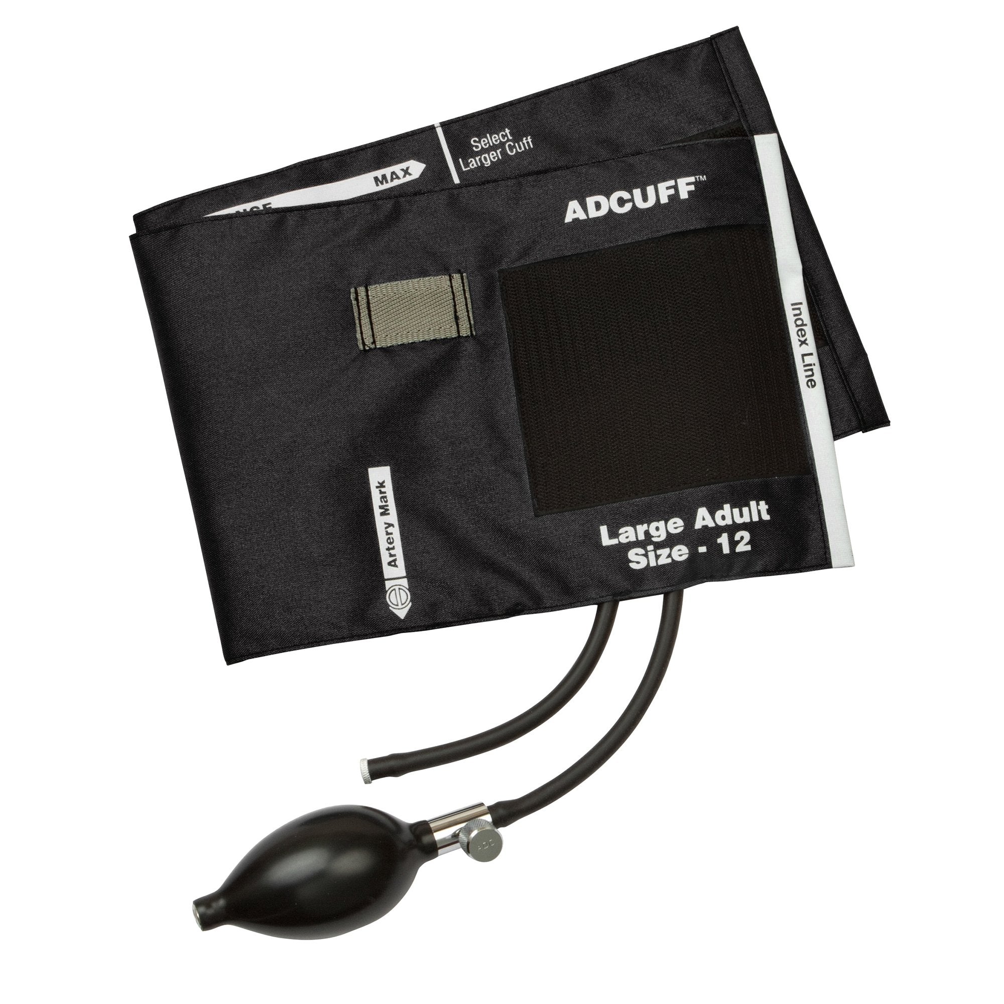 Reusable Blood Pressure Cuff and Bulb Adcuff 34 to 50 cm Arm Nylon Cuff Large Adult Cuff