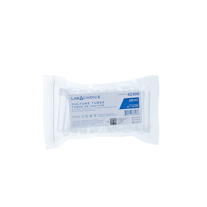 Tubo de cultivo Dynarex con tapas de doble posición