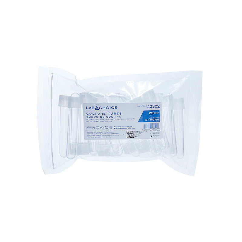 Tubo de cultivo Dynarex con tapas de doble posición
