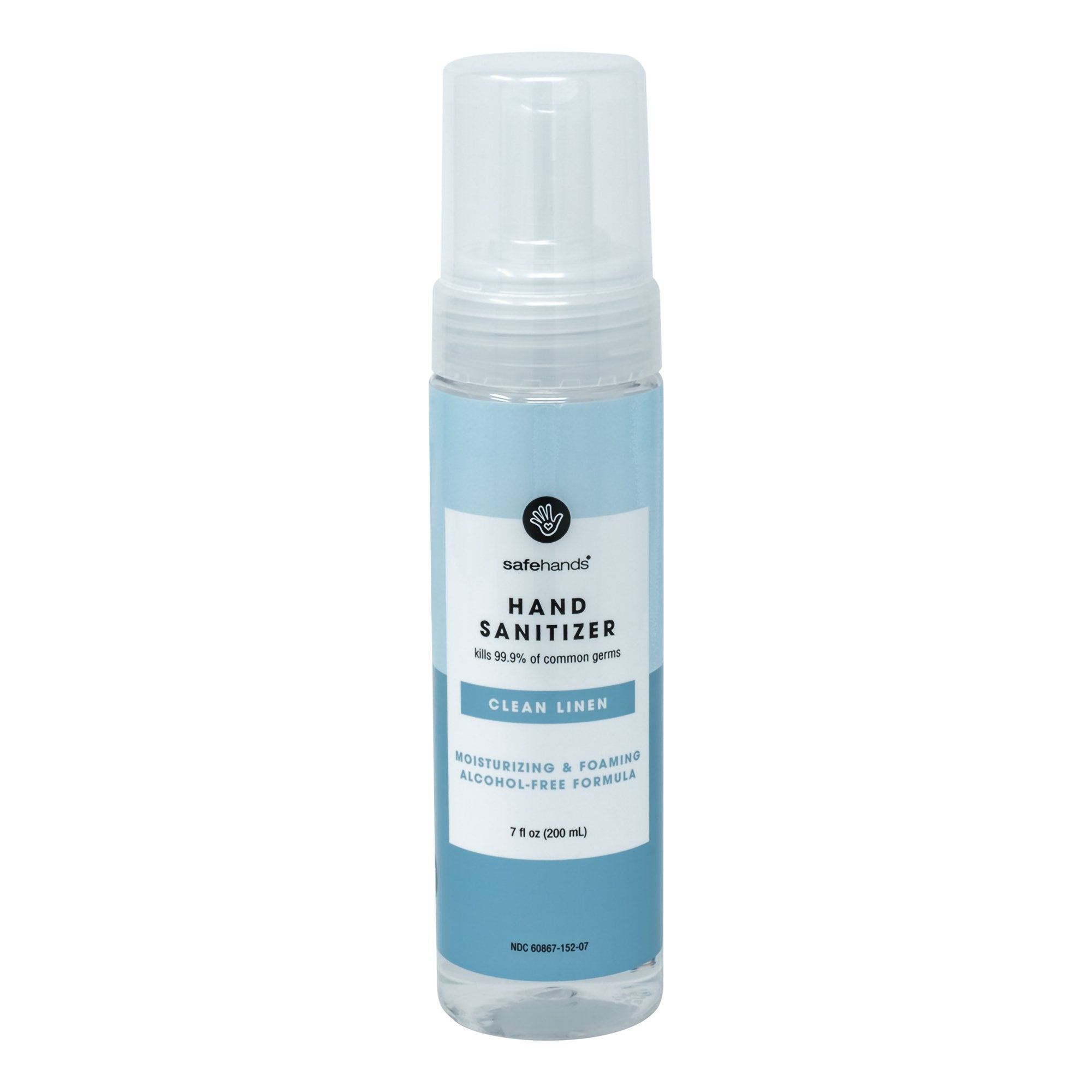 Alcohol-Free Hand Sanitizer safeHands 7 oz. BZK (Benzalkonium Chloride) Foaming Bottle